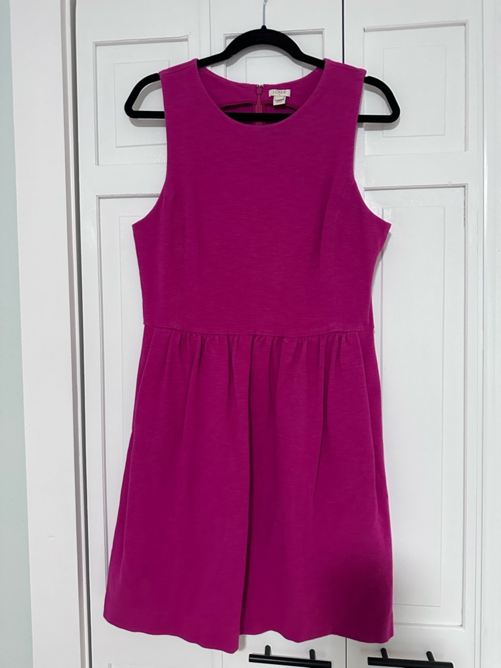 J. Crew Women’s Sleeveless Hot Pink Fit-and-Flare Dress